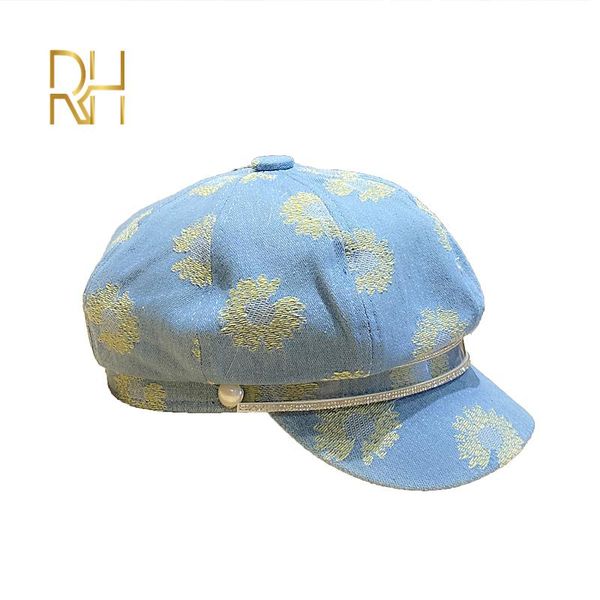 new women cap fashion denim newsboy caps men vintage embroidery floral visor caps octagonal hat berets rh, Blue;gray
new women cap fashion denim newsboy caps men vintage embroidery floral visor caps octagonal hat berets rh, Blue;gray