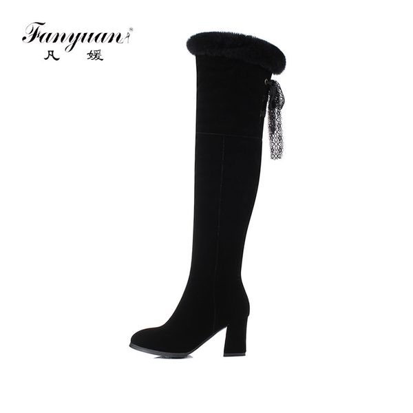 fanyuan pointed toe over-the-knee boots black thigh high heel work boots women's shoes elegant ribbon cross-tied fashion
fanyuan pointed toe over-the-knee boots black thigh high heel work boots women's shoes elegant ribbon cross-tied fashion