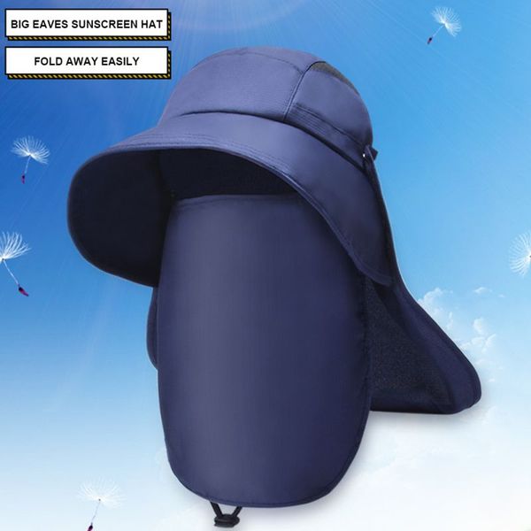 wide brim hats sun protection hat uv face neck flap cap man summer work casual female, Blue;gray
wide brim hats sun protection hat uv face neck flap cap man summer work casual female, Blue;gray