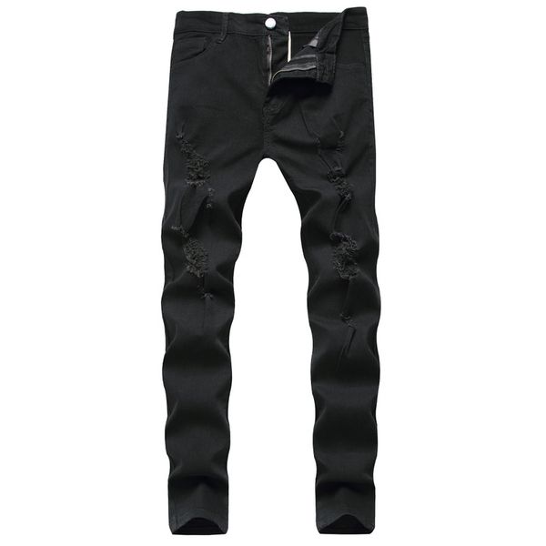 men's jeans cross border express youth perforated straight tube fashionable slim pants, Blue
men's jeans cross border express youth perforated straight tube fashionable slim pants, Blue