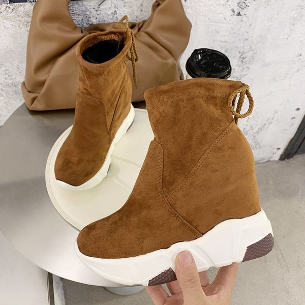 faux suede high platform boots women 2020 autumn chunky hidden heels ankle boots woman black lace up wedges shoes female
faux suede high platform boots women 2020 autumn chunky hidden heels ankle boots woman black lace up wedges shoes female