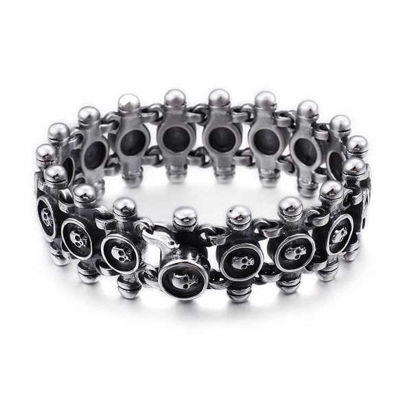 charm bracelets punk 21.5cm skull for men stainless steel matte linking gothic biker halloween jewelry, Golden;silver
charm bracelets punk 21.5cm skull for men stainless steel matte linking gothic biker halloween jewelry, Golden;silver