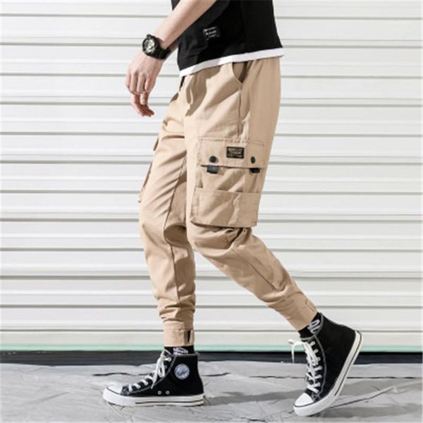 men streetwear punk cargo pant hip hop casual trousers joggers male beam feet pant mens multi pocket harem pant, Black
men streetwear punk cargo pant hip hop casual trousers joggers male beam feet pant mens multi pocket harem pant, Black