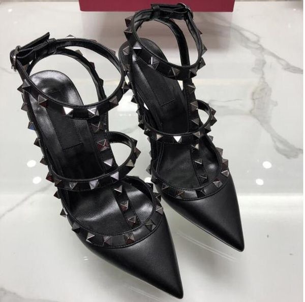 women 2020 high heels party fashion rivets girls pointed shoes dance shoes wedding shoes double straps sandals, Black
women 2020 high heels party fashion rivets girls pointed shoes dance shoes wedding shoes double straps sandals, Black