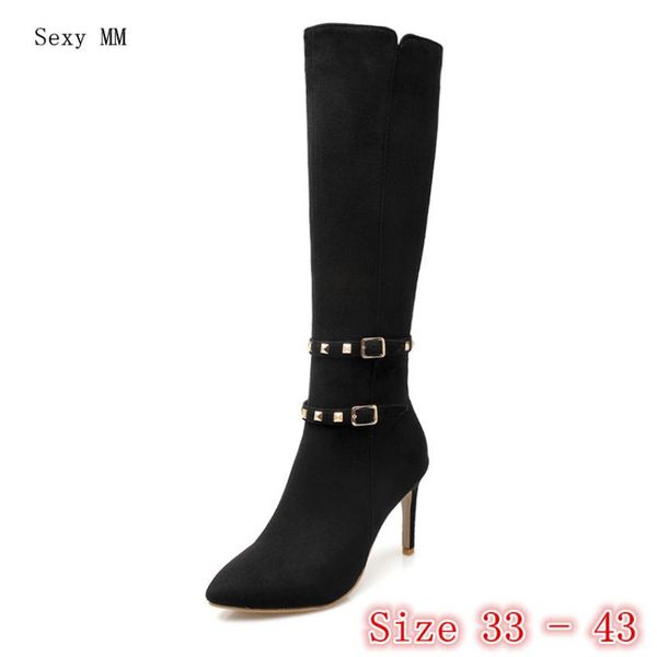 spring autumn high heel women thigh high boots woman knee boots ladies heels botas small plus size 33 - 40 41 42 43, Black
spring autumn high heel women thigh high boots woman knee boots ladies heels botas small plus size 33 - 40 41 42 43, Black
