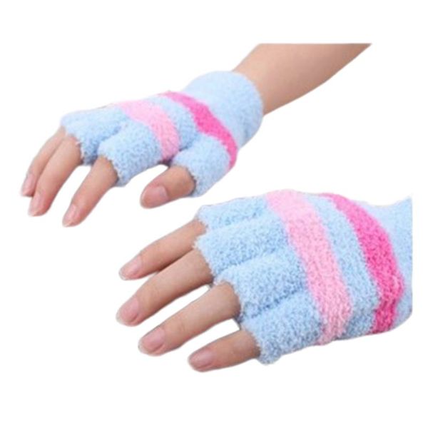 2020 1 pair women usb heating warm winter half finger gloves stripes faux wool hand warmer, Blue;gray
2020 1 pair women usb heating warm winter half finger gloves stripes faux wool hand warmer, Blue;gray