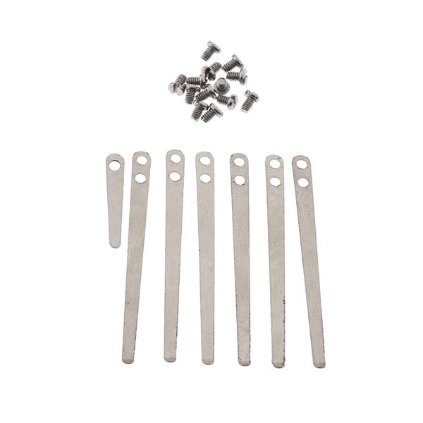 1 set metal flat springs leaf with screws 3.5cm/1.37inch for clarinets diy accessory
1 set metal flat springs leaf with screws 3.5cm/1.37inch for clarinets diy accessory