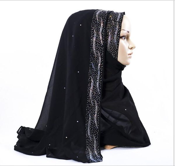 scarves shimmer chic chiffon muslim hijabs headscarf exquisite rhinestone decor women's modest islamic wedding shawl 27.5*67inch, Blue;gray
scarves shimmer chic chiffon muslim hijabs headscarf exquisite rhinestone decor women's modest islamic wedding shawl 27.5*67inch, Blue;gray
