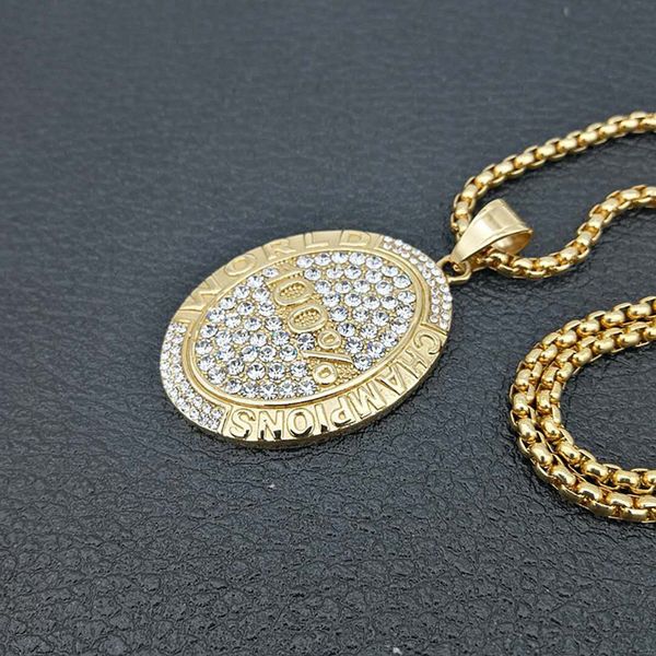 hip hop rhinestones paved bling iced out stainless steel 100% world champion pendants necklace for men rapper jewelry, Silver
hip hop rhinestones paved bling iced out stainless steel 100% world champion pendants necklace for men rapper jewelry, Silver