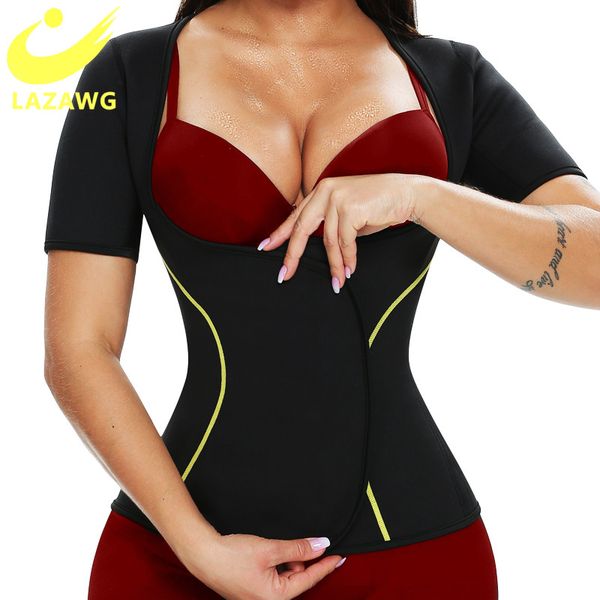 lazawg body shaper neoprene sauna sweat vest women workout fitness thermo yoga shirt waist trainer slimming trimmer corset strap, Black;gray
lazawg body shaper neoprene sauna sweat vest women workout fitness thermo yoga shirt waist trainer slimming trimmer corset strap, Black;gray