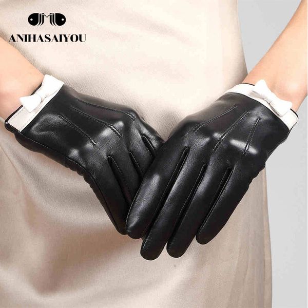 leather gloves women female cute fashion sheepskin gloves thin black short genuine leather winter women - l154, Blue;gray
leather gloves women female cute fashion sheepskin gloves thin black short genuine leather winter women - l154, Blue;gray
