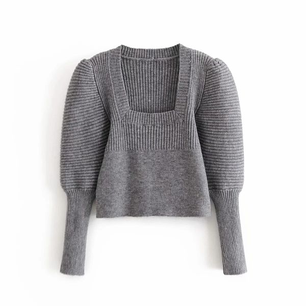 2020 women knits tees clothing fall new women's show slim long-sleeved square neck simple pure color short style sweater, White
2020 women knits tees clothing fall new women's show slim long-sleeved square neck simple pure color short style sweater, White