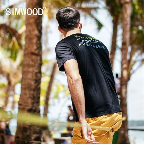 simwood 2020 summer new 100% cotton t shirt men fashion letter print thin breathable t-shirt holiday 190307 q1124, White;black
simwood 2020 summer new 100% cotton t shirt men fashion letter print thin breathable t-shirt holiday 190307 q1124, White;black