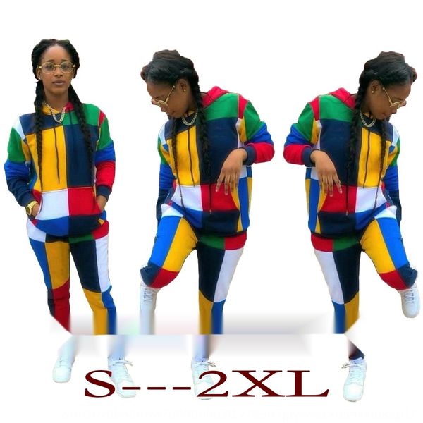 m152 women's casual printing contrast color plaid stitching hood tie rope long sleeve women's two-piece pants casual two-piece pan, Gray
m152 women's casual printing contrast color plaid stitching hood tie rope long sleeve women's two-piece pants casual two-piece pan, Gray