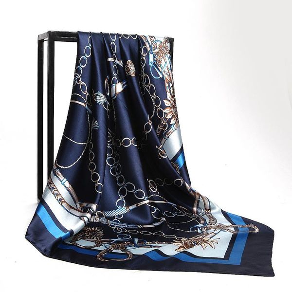 square scarves and shawls silk satin hijab scarf for women fashion print kerchief 90cm*90cm bandana head neck scarfs for ladies, Blue;gray
square scarves and shawls silk satin hijab scarf for women fashion print kerchief 90cm*90cm bandana head neck scarfs for ladies, Blue;gray