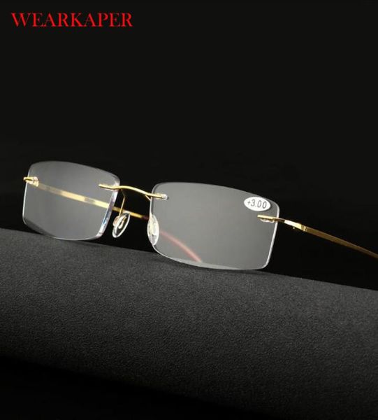 wearkaper rimless titanium alloy reading glasses men's ultralight fashion presbyopic eyeglasses 1.0-3.25, White;black
wearkaper rimless titanium alloy reading glasses men's ultralight fashion presbyopic eyeglasses 1.0-3.25, White;black