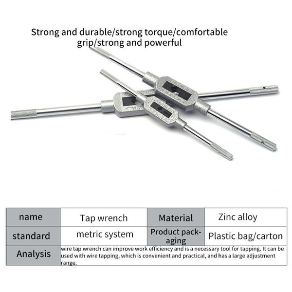 adjustable hand tap wrench holder m1-12/ m1-10 thread metric handle tapping reamer tool accessories for taps and die set
adjustable hand tap wrench holder m1-12/ m1-10 thread metric handle tapping reamer tool accessories for taps and die set
