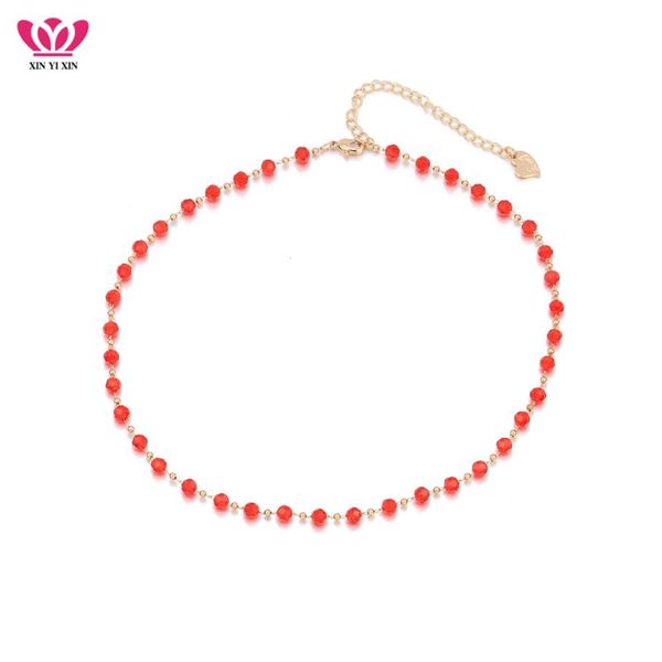 fashion choker red pink green black crystal beads chain necklaces for women luxury trendy necklace wedding party jewelry gifts, Silver
fashion choker red pink green black crystal beads chain necklaces for women luxury trendy necklace wedding party jewelry gifts, Silver