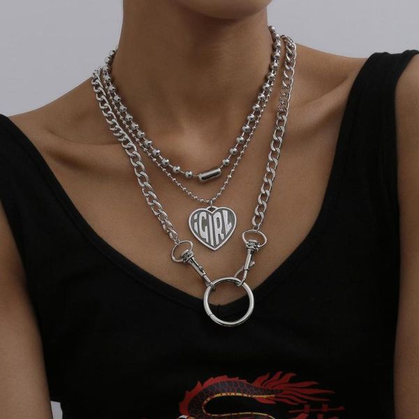 hip hop crazy chunky thick chain necklace steampunk men punk iron heavy metal heart girl pendant for women rock jewelry, Silver
hip hop crazy chunky thick chain necklace steampunk men punk iron heavy metal heart girl pendant for women rock jewelry, Silver