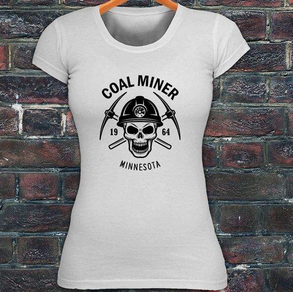 100% хлопка с коротким рукавом футболки миннесота miner skull угля кирку гора женская майка
100% хлопка с коротким рукавом футболки миннесота miner skull угля кирку гора женская майка