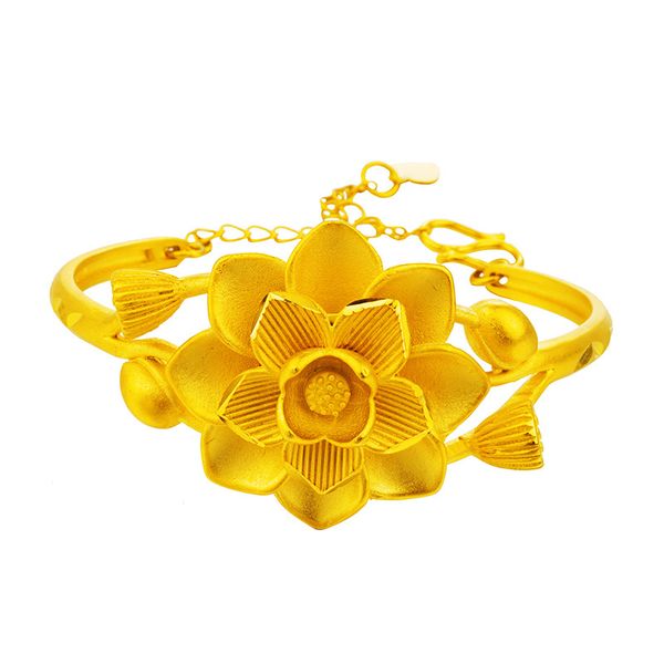 charm bracelets 2021 fashion gold lotus flower bracelet 24k for women female birthday jewelry wedding gifts, Golden;silver
charm bracelets 2021 fashion gold lotus flower bracelet 24k for women female birthday jewelry wedding gifts, Golden;silver