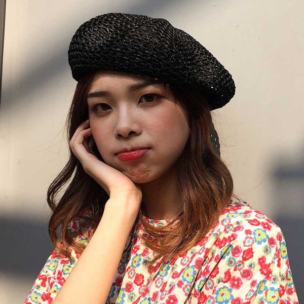 berets ht3161 fashion women aritst painter beret hat ladies solid summer hats for female breathable crochet straw, Blue;gray
berets ht3161 fashion women aritst painter beret hat ladies solid summer hats for female breathable crochet straw, Blue;gray