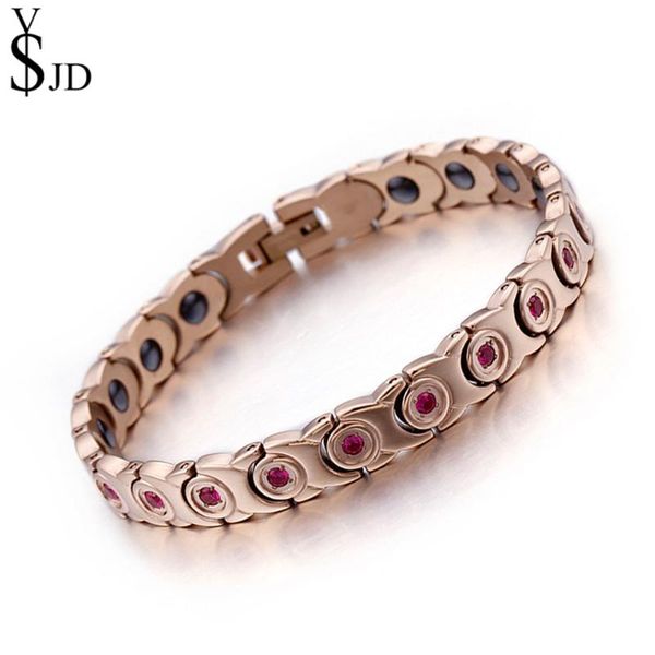 bangle ysjd healthy magnetic bracelet stainless steel rose gold crystal gem bracelets for women fashion jewelry, Black
bangle ysjd healthy magnetic bracelet stainless steel rose gold crystal gem bracelets for women fashion jewelry, Black