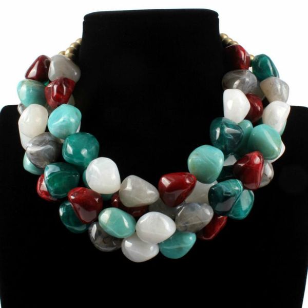 chokers 2021 bohemian choker multi layer geometric stone short resin necklace women fashion boho ethnic necklaces collares grandes, Golden;silver
chokers 2021 bohemian choker multi layer geometric stone short resin necklace women fashion boho ethnic necklaces collares grandes, Golden;silver
