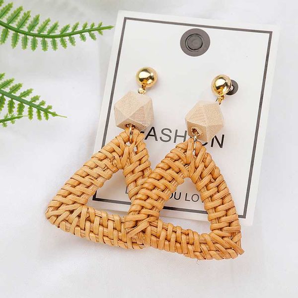 aensoa 2020 new korea geometric triangle drop earrings for women ethnic handmade rattan straw braid bamboo earring beach jewelry, Silver 
aensoa 2020 new korea geometric triangle drop earrings for women ethnic handmade rattan straw braid bamboo earring beach jewelry, Silver