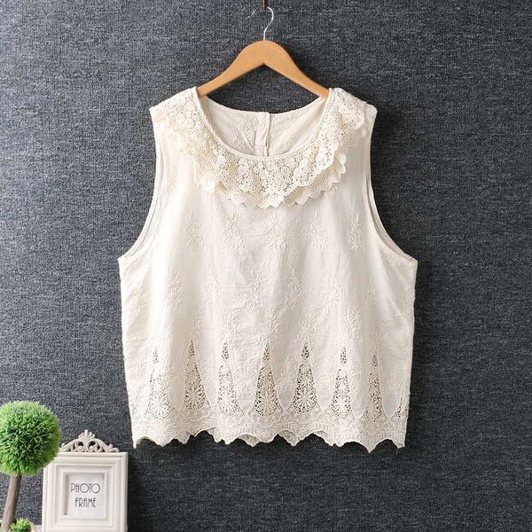 women's blouses & shirts gothic lace patchwork sleeveless tank shirt 2021 japanese style, White
women's blouses & shirts gothic lace patchwork sleeveless tank shirt 2021 japanese style, White