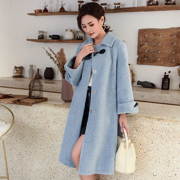 women's fur & faux promotional sheep shearing coat windbreaker pea jacket refused stand collar winter warm, Black
women's fur & faux promotional sheep shearing coat windbreaker pea jacket refused stand collar winter warm, Black