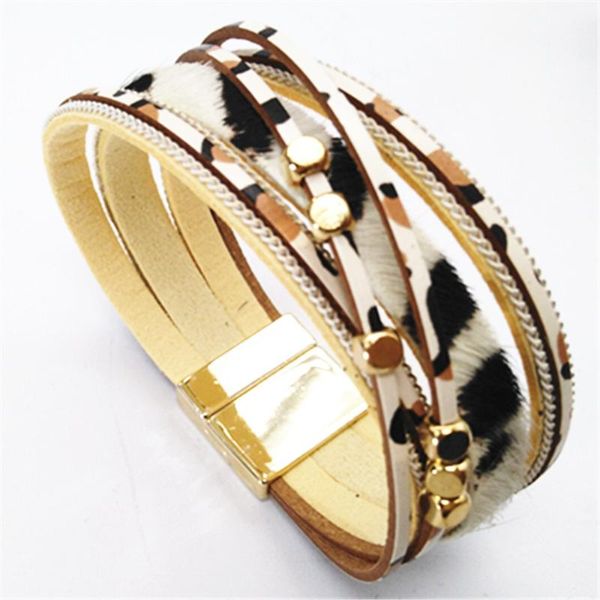 charm bracelets classic white horse hair magnet fashion black leopard leather women multilayer bangle female wedding jewelry gifts, Golden;silver
charm bracelets classic white horse hair magnet fashion black leopard leather women multilayer bangle female wedding jewelry gifts, Golden;silver