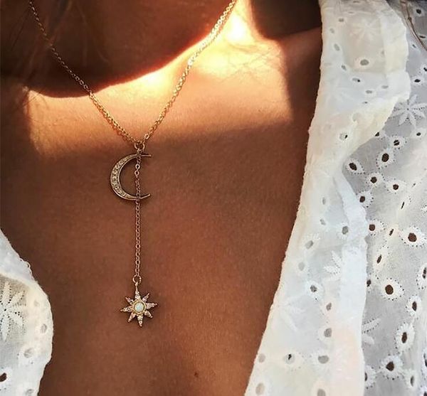 moon sun women's necklace new fashion fashion personality retro two-tone necklace gd704, Silver
moon sun women's necklace new fashion fashion personality retro two-tone necklace gd704, Silver