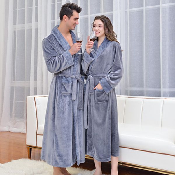 women's sleepwear winter couple homewear home dressing gown lovers flannel robe thicken kimono bathrobe soft warm nightgown, Black;red
women's sleepwear winter couple homewear home dressing gown lovers flannel robe thicken kimono bathrobe soft warm nightgown, Black;red