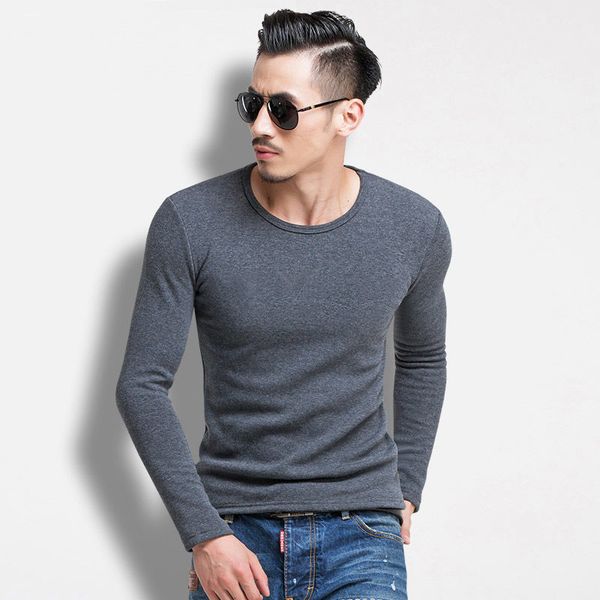 men's t-shirt with velvet and thick sleeves, t-shirt with round collar and t-shirt in winter, pure color, warm and tight clothes, White;black
men's t-shirt with velvet and thick sleeves, t-shirt with round collar and t-shirt in winter, pure color, warm and tight clothes, White;black