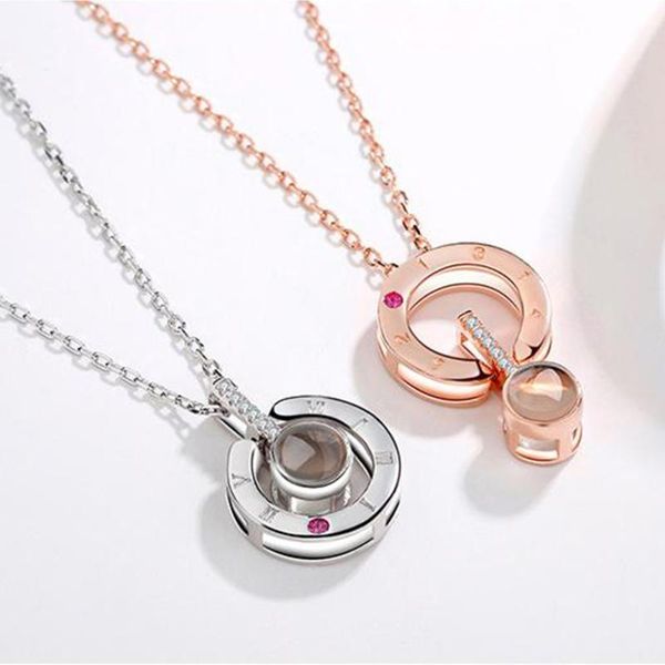 new rose gold silver love memory wedding necklace 100 languages i love you projection pendant necklace drop shipping
new rose gold silver love memory wedding necklace 100 languages i love you projection pendant necklace drop shipping