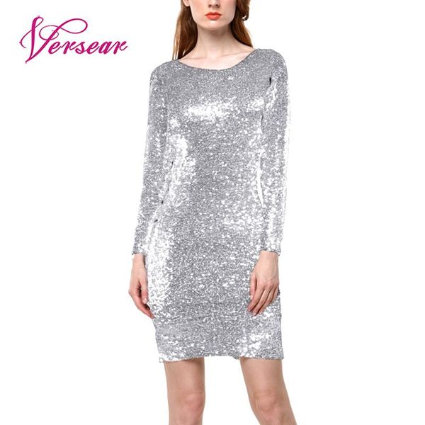 versear women elegant sequins dress 3/4 sleeves v back pencil mini dress elegant glitter shiny party gowns female vestidos mujer, Black;gray
versear women elegant sequins dress 3/4 sleeves v back pencil mini dress elegant glitter shiny party gowns female vestidos mujer, Black;gray