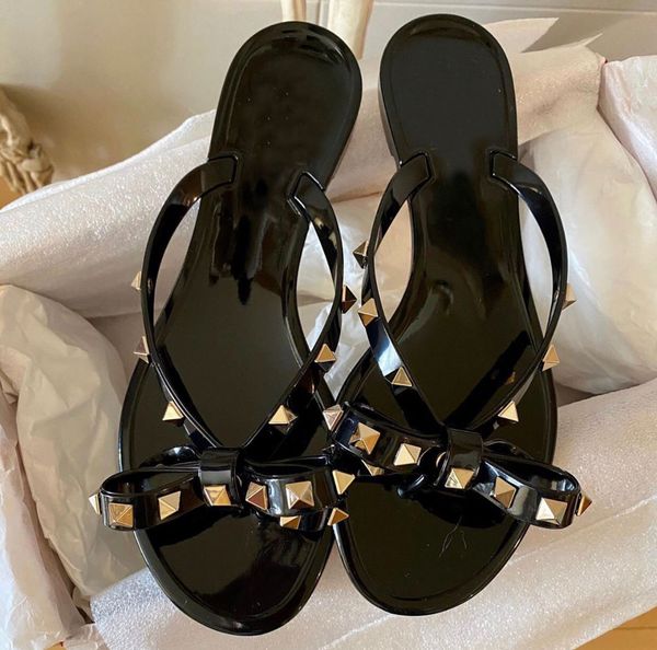summer women beach slip on bow flip flops rock stud rubber pvc flip flat sandals slippers studs sandals flats luxury designer sandalias eu41, Black
summer women beach slip on bow flip flops rock stud rubber pvc flip flat sandals slippers studs sandals flats luxury designer sandalias eu41, Black