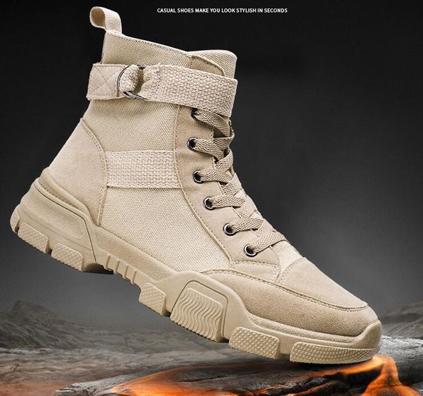 men boots shoes new designer autumn winter street fashion canvas casual shoes high desert boots, Black
men boots shoes new designer autumn winter street fashion canvas casual shoes high desert boots, Black