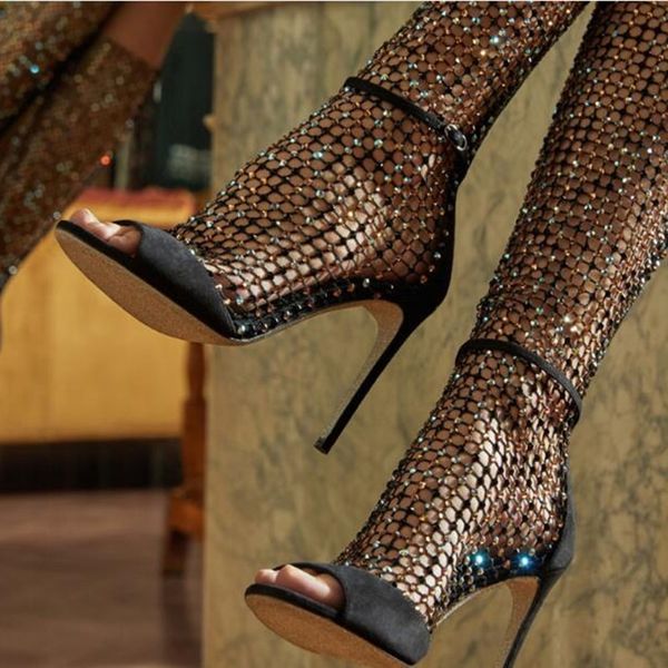 boots luxury black net mesh over the knee peep toe bling crystal embellished tight high boot cut-out party dress shoes
boots luxury black net mesh over the knee peep toe bling crystal embellished tight high boot cut-out party dress shoes
