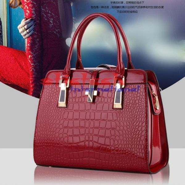 by dhl or ems 50pcs fashion alligator patent leather women handbag medium women bag cross lock design handbags
by dhl or ems 50pcs fashion alligator patent leather women handbag medium women bag cross lock design handbags