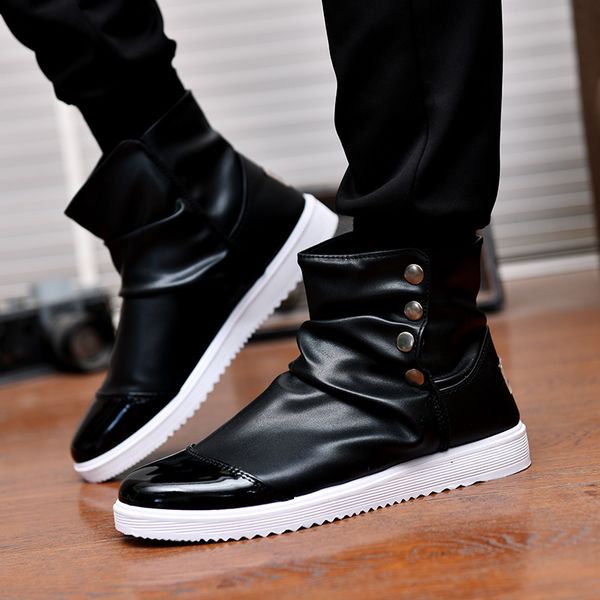 shoes fashion boot men autumn slip-on flats pu leather wear resisting casual for men boots, Black
shoes fashion boot men autumn slip-on flats pu leather wear resisting casual for men boots, Black