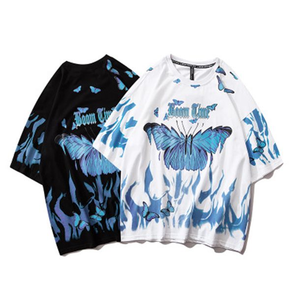 2020 mens hip hop t shirts blue fire flame butterfly streetwear tshirt harajuku summer short sleeve t-shirt cotton tees, White;black
2020 mens hip hop t shirts blue fire flame butterfly streetwear tshirt harajuku summer short sleeve t-shirt cotton tees, White;black
