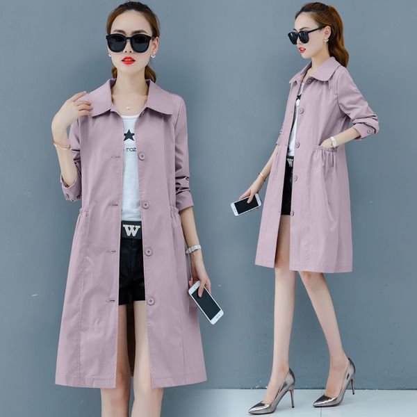 mid-length windbreaker ladies 2020 spring and autumn popular new loose coat autumn temperament goddess thin coat female w918, Black
mid-length windbreaker ladies 2020 spring and autumn popular new loose coat autumn temperament goddess thin coat female w918, Black