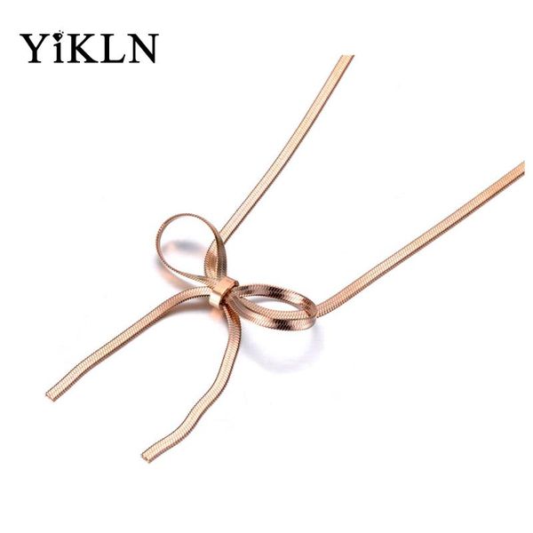 yikln original design titanium из нержавеющей стали любви bowknot подвески ювелирных изделий розового золото звено цепи ожерелье для женщин, Silver
yikln original design titanium из нержавеющей стали любви bowknot подвески ювелирных изделий розового золото звено цепи ожерелье для женщин, Silver