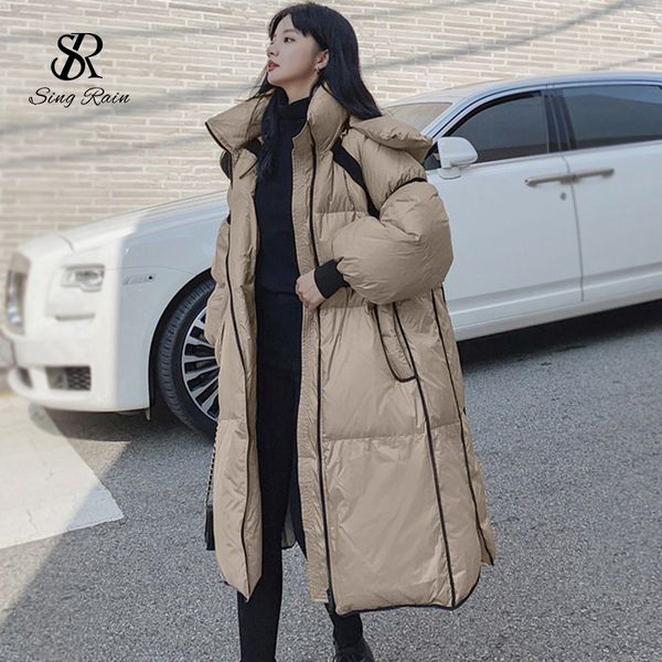 singrain winter thicken warm long down jacket women fashion casual loose overcoat korean oversized streetwear white duck outwear, Black
singrain winter thicken warm long down jacket women fashion casual loose overcoat korean oversized streetwear white duck outwear, Black