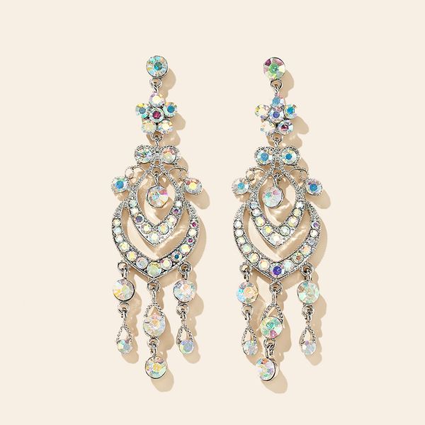 stud trendy white glass gem rhinestone flower earring for women long brincos jewelry accessories 14700, Golden;silver
stud trendy white glass gem rhinestone flower earring for women long brincos jewelry accessories 14700, Golden;silver
