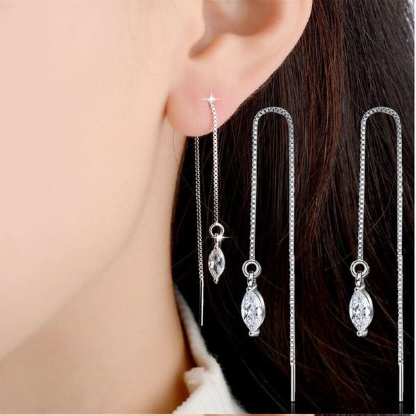 dangle & chandelier water drop zircon long tassel earrings with box chain for women party jewelry wholesale s-e288, Silver
dangle & chandelier water drop zircon long tassel earrings with box chain for women party jewelry wholesale s-e288, Silver