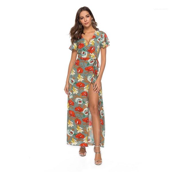 girls dresses v neck short sleeve womens a line dresses summer ladies belt casual dresses split floral printed holiday, Black;gray
girls dresses v neck short sleeve womens a line dresses summer ladies belt casual dresses split floral printed holiday, Black;gray