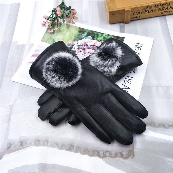 five fingers gloves fashion touch screen pu leather pompom women waterproof fur thick warm winter christmas gifts luvas, Blue;gray
five fingers gloves fashion touch screen pu leather pompom women waterproof fur thick warm winter christmas gifts luvas, Blue;gray
